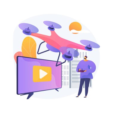 Hava videosu soyut konsept vektör çizimi.