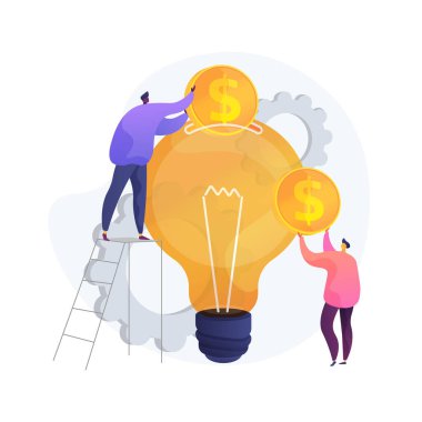 Risk yatırımı soyut konsept vektör çizimi.