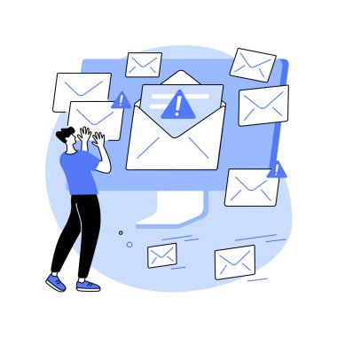 Spam soyut konsept vektör çizimi.