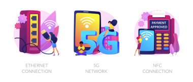 İnternet bağlantısı vektör metaforları.
