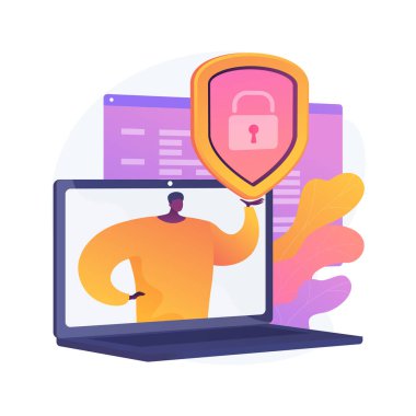 Veri koruması soyut konsept vektör çizimi.