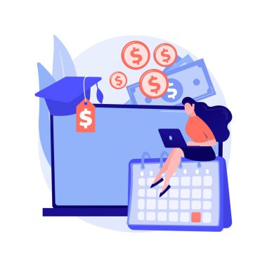 Öğrenci kredisi ödemeleri soyut konsept vektör illüstrasyonunu erteledi.