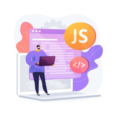 JavaScript soyut konsept vektör çizimi.