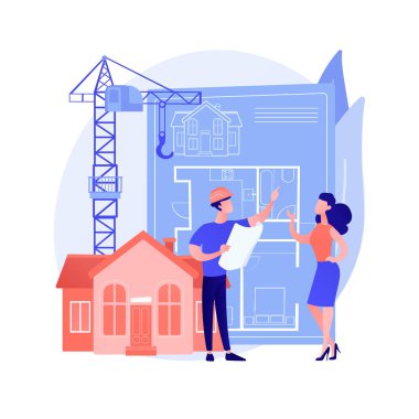 Gayrimenkul geliştirme soyut konsept vektör çizimi.