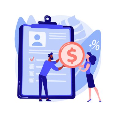 Soyut konsept vektör illüstrasyonu borç verme.