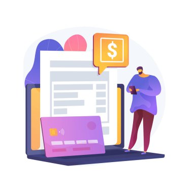 Soyut konsept vektör illüstrasyonuna borçlu olduğunuz bakiyeyi ödeyin.