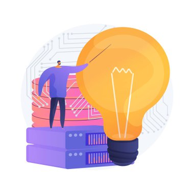 Yenilikçi büyük veri çözümleri soyut konsept vektör çizimi.