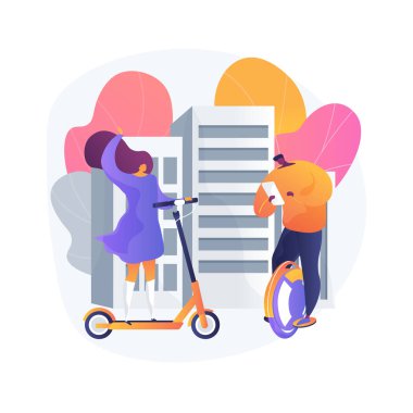 Şehir elektrik taşımacılığı soyut konsept vektör çizimi.