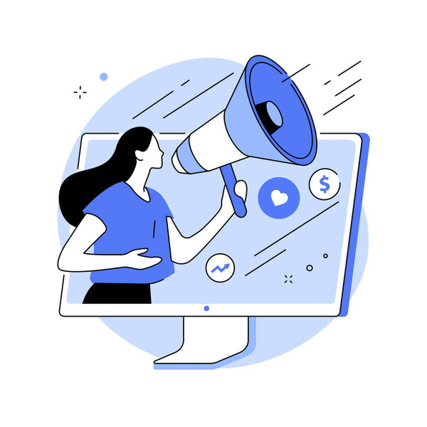 Продвижение абстрактных концептуальных векторных иллюстраций.