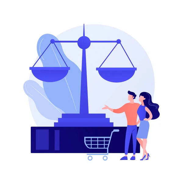 Consumer law abstract concept vector illustration. — Stock Vector