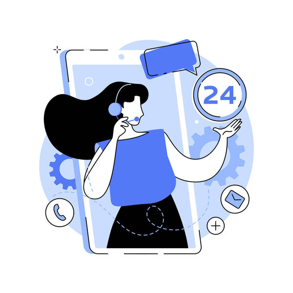 Абстрактная векторная иллюстрация Контактного центра.