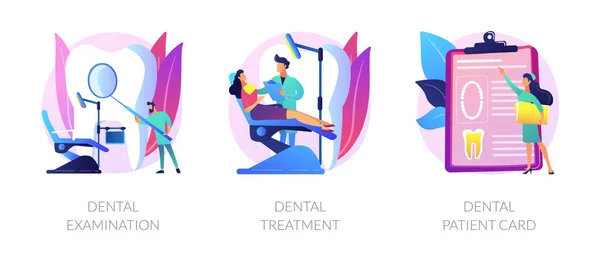 Dental care vector concept metaphors. — Stock Vector