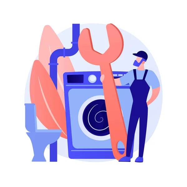 Plumber services abstract concept vector illustration. — Stock Vector