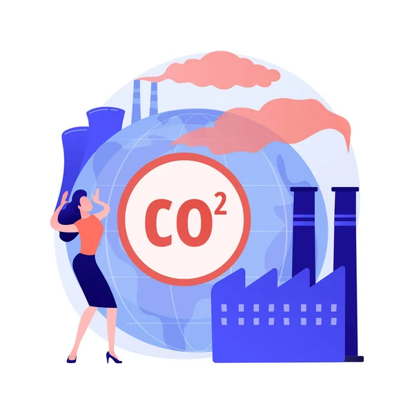 Światowa emisja CO2 abstrakcyjna ilustracja wektora koncepcji. — Wektor stockowy