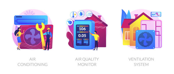 Airing system cleaning vector concept metaphors.