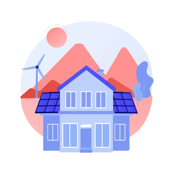 Eco house abstract concept vector illustration. — Stock Vector