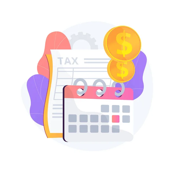 Tax 년 추상 개념 벡터 일러스트. — 스톡 벡터