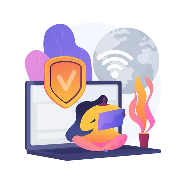 VPN acesso conceito abstrato ilustração vetorial. — Vetor de Stock