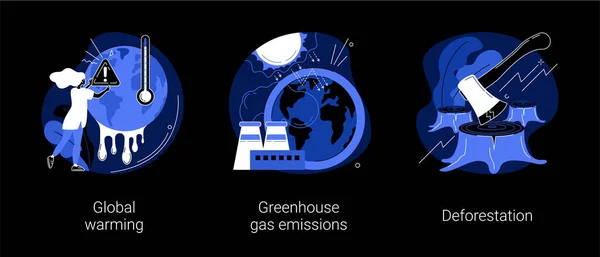 Climate change abstract concept vector illustrations. — Stock Vector