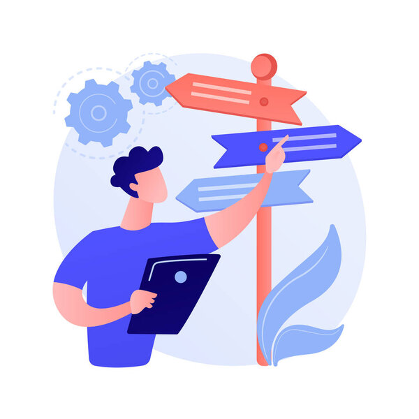 Принятие решений абстрактная векторная иллюстрация концепции.