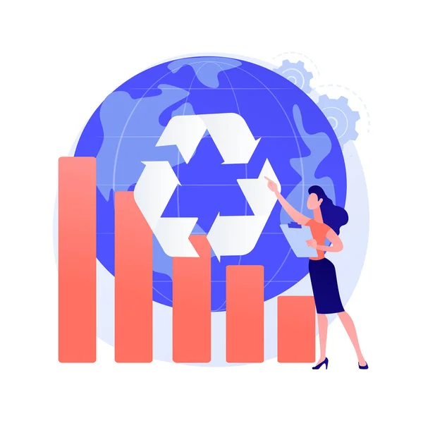 Reduzir Reutilizar Reciclar conceito abstrato ilustração vetorial. — Vetor de Stock