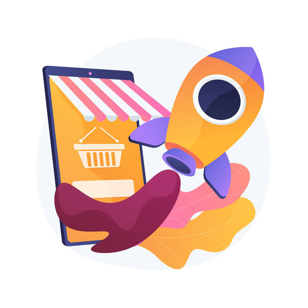 Продвижение абстрактных концептуальных векторных иллюстраций.