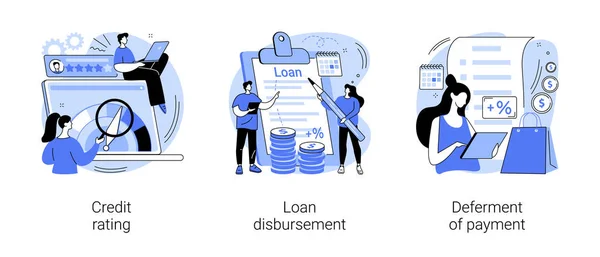 Serviço bancário resumo conceito vetor ilustrações. —  Vetores de Stock