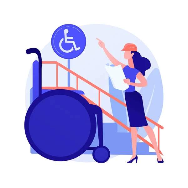 Accessible environment design abstract concept vector illustration. — Stock Vector