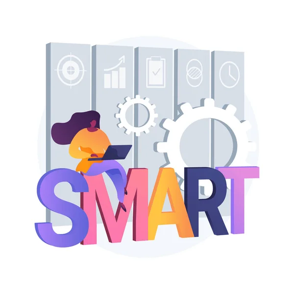 SMART目標抽象的なコンセプトベクトルイラスト. — ストックベクタ