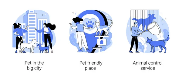 Pet ownership concept abstrait illustrations vectorielles. — Image vectorielle