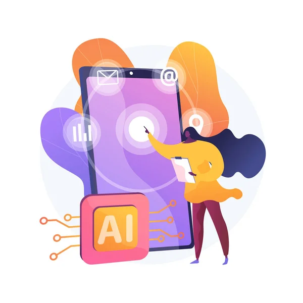 Intelligent interface abstract concept vector illustration. — Stock Vector