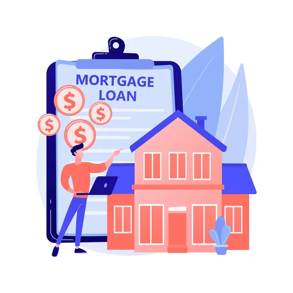 Pożyczka hipoteczna abstrakcyjna koncepcja wektor ilustracja. — Wektor stockowy