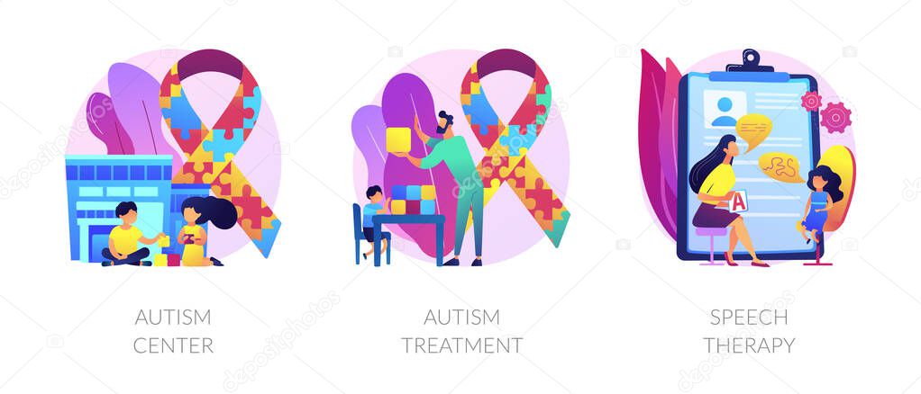 Autism spectrum disorder vector concept metaphors.