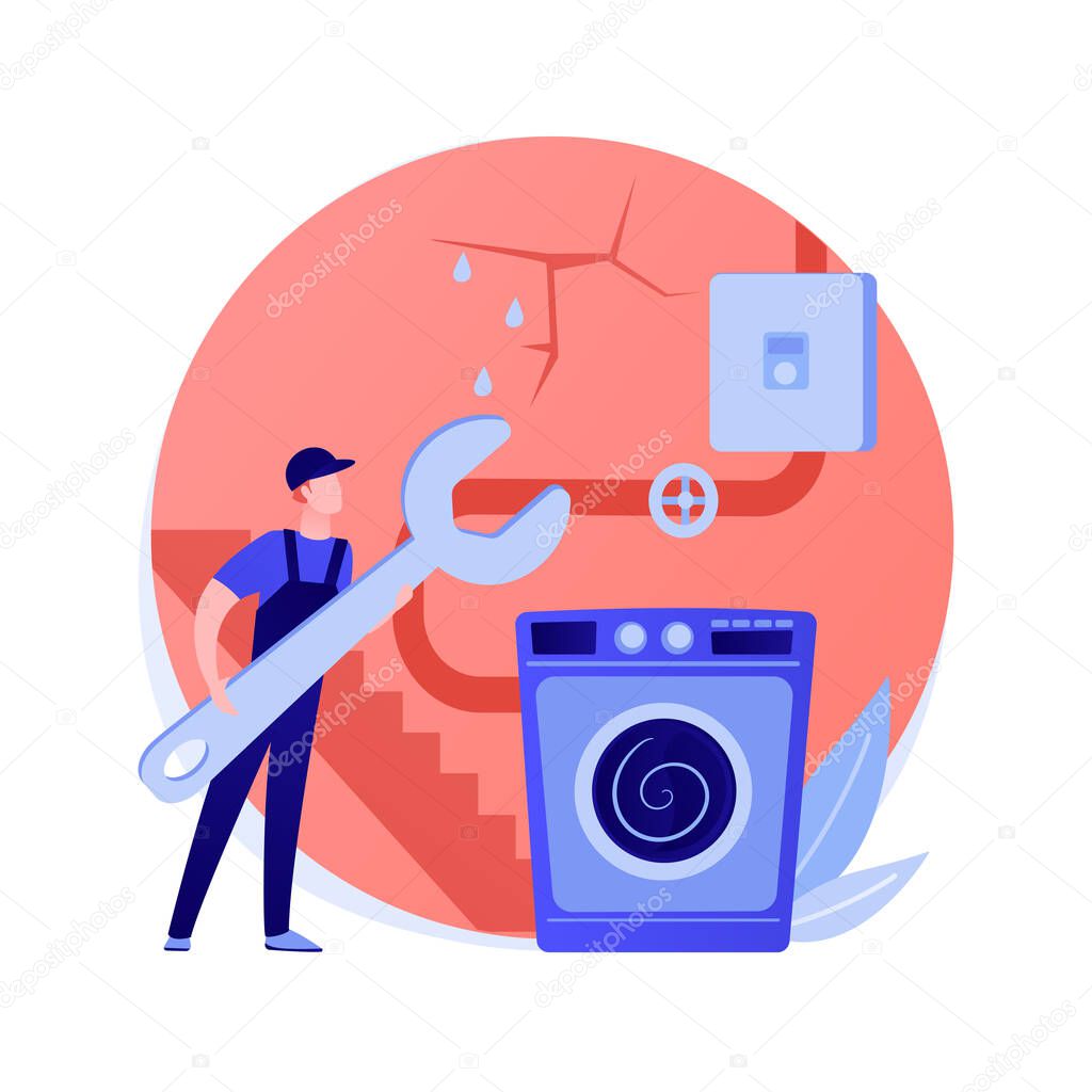 Basement services abstract concept vector illustration.