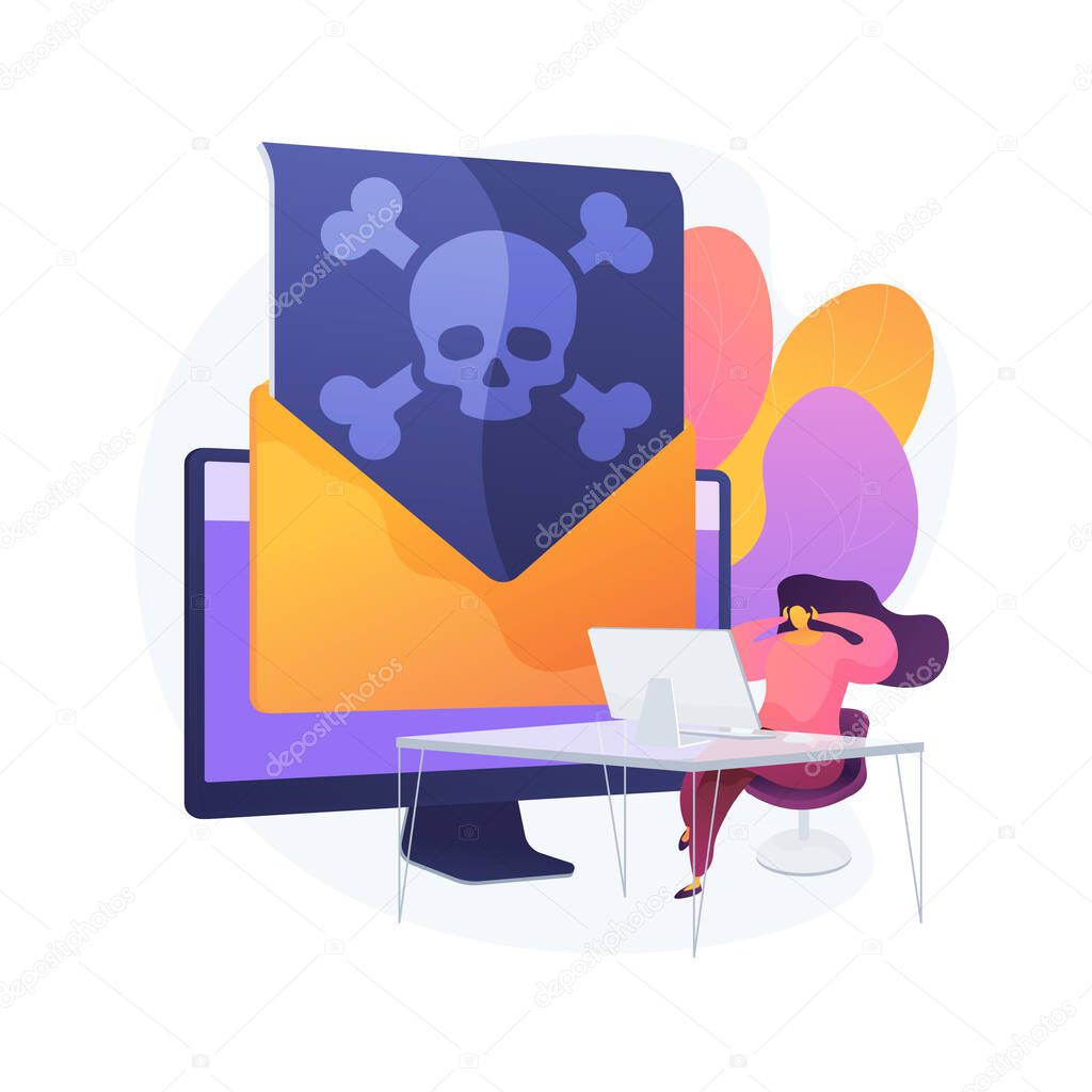 Malware abstract concept vector illustration.