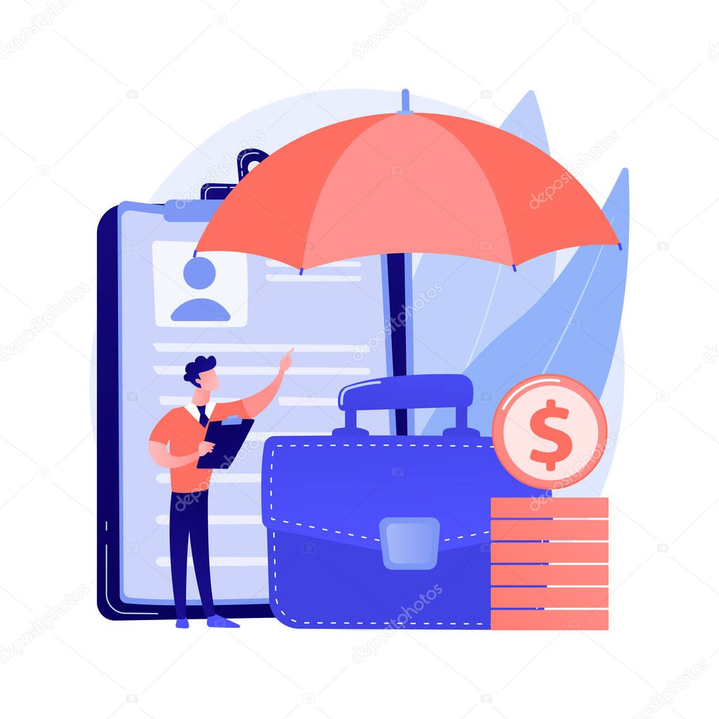 Employment insurance abstract concept vector illustration.