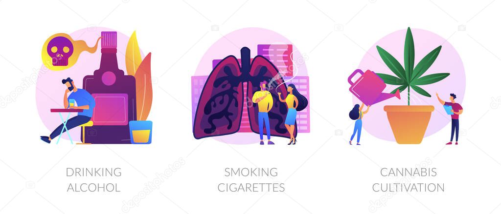 Addictions vector concept metaphors.