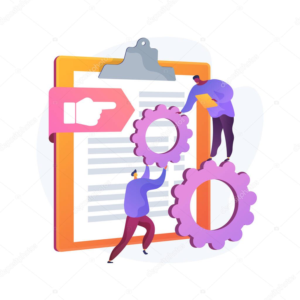 Vision and scope document abstract concept vector illustration.