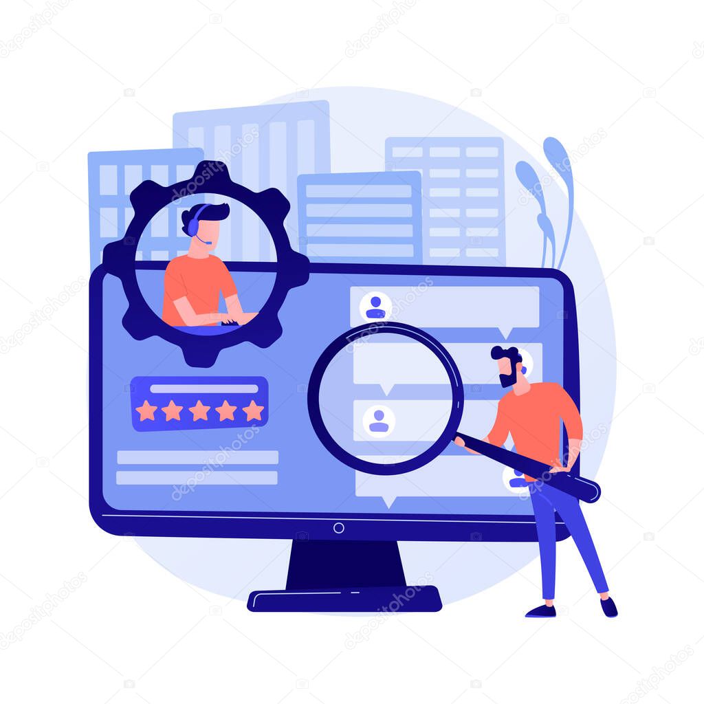 Customer self-service abstract concept vector illustration.