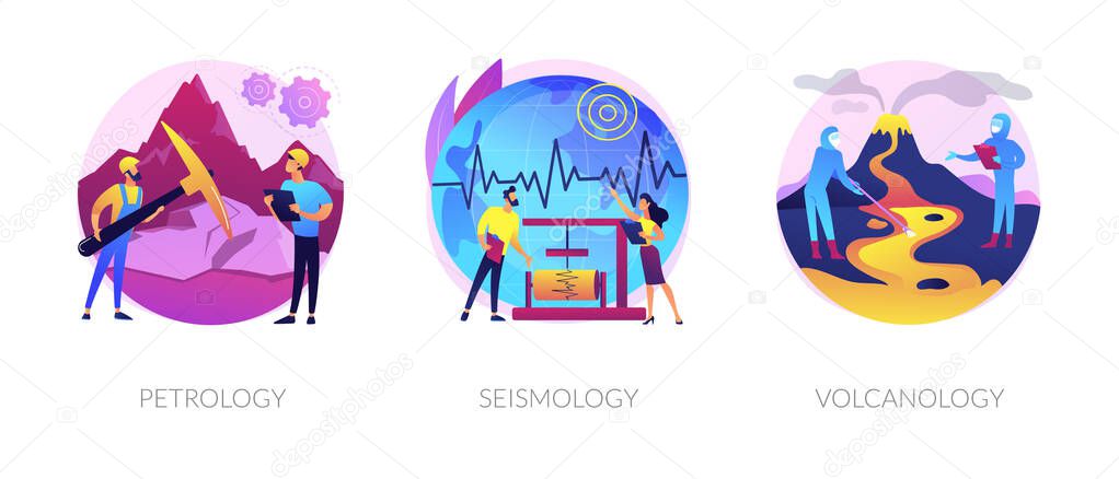 Geology science abstract concept vector illustrations.