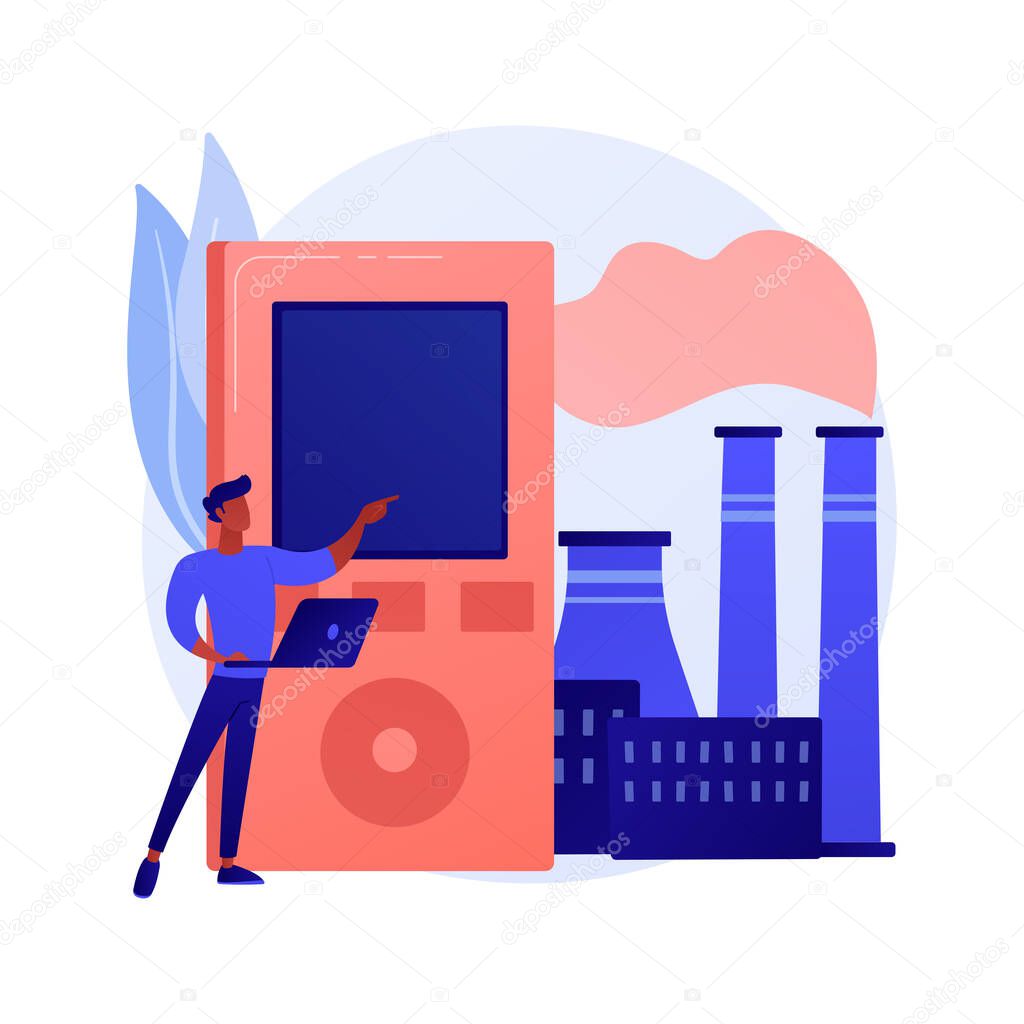 Air quality control abstract concept vector illustration.