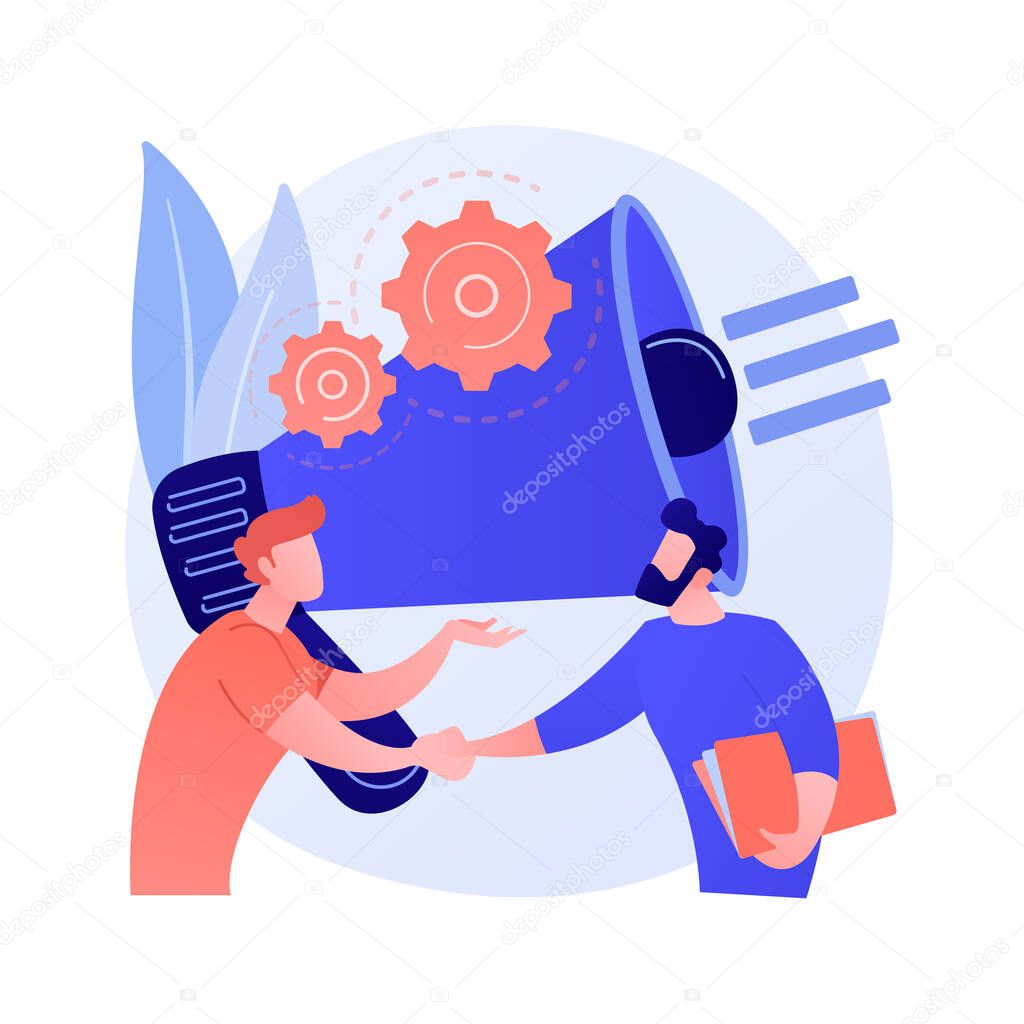 Relationship marketing abstract concept vector illustration.