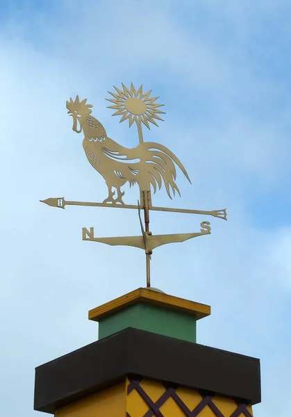 weather vane on the roof of the building