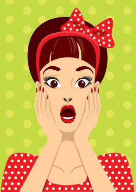 Korkmuş Vintage pin yukarı kadın