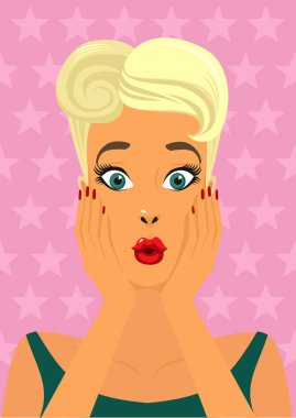 Çıkıldı Vintage pin yukarı kadın 