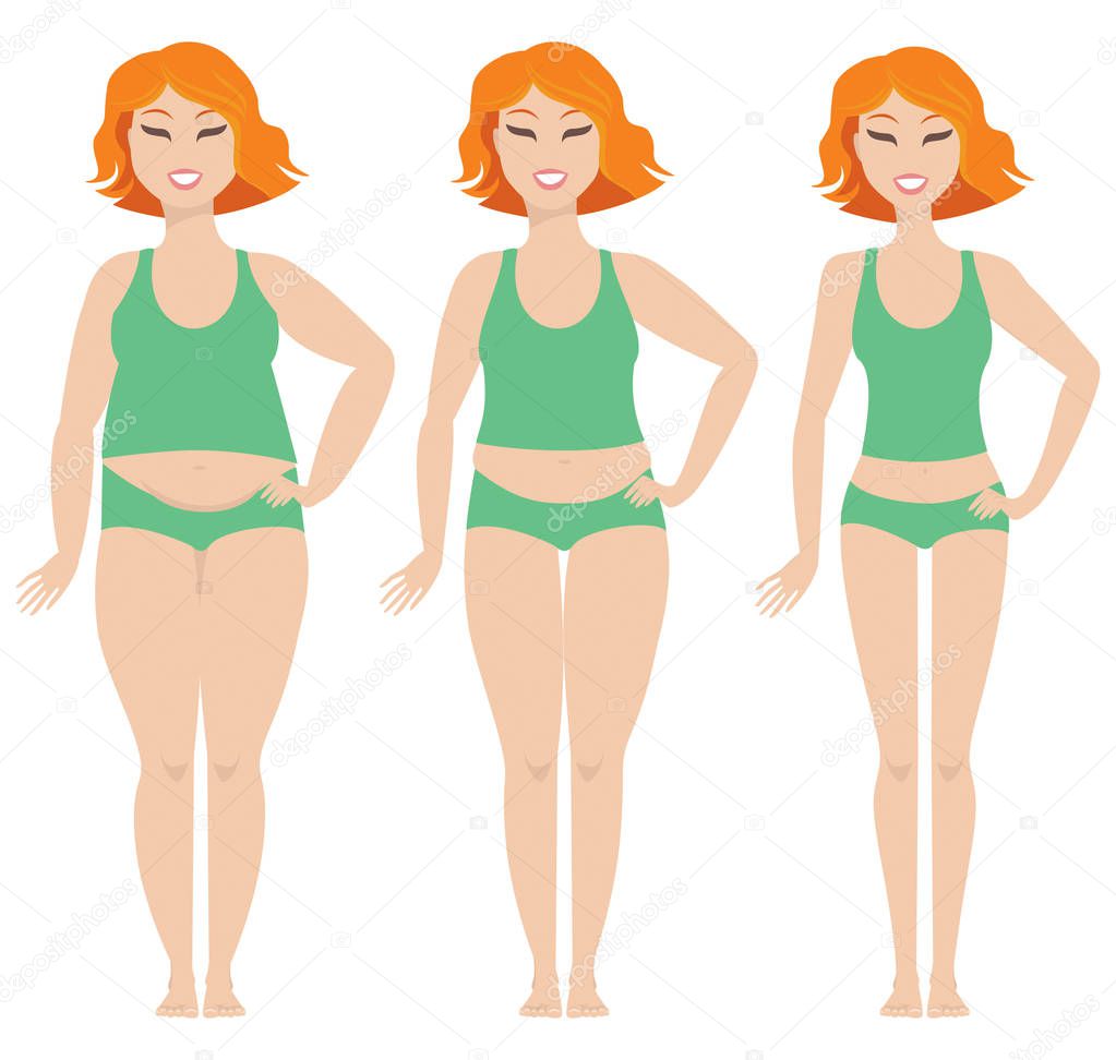 Female weight loss transformation