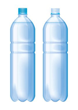 Plastik şişeler - vektör çizimi