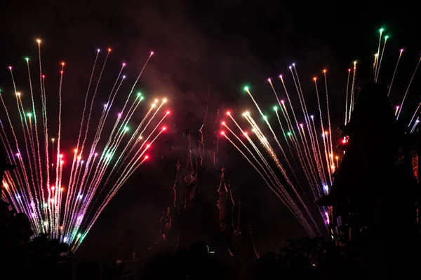 Marne Vallee France July 29Th 2016 Disney Dreams Fireworks Disneyland — Stock Photo, Image