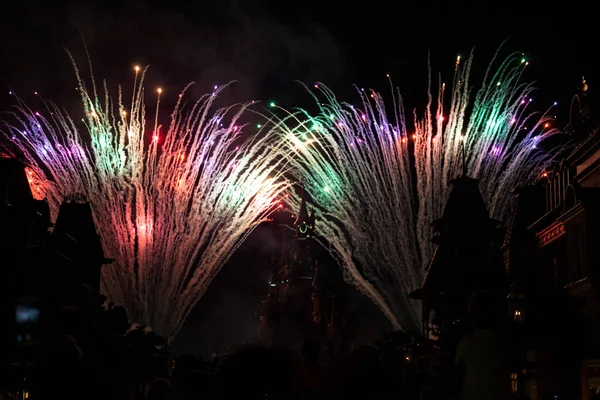 Marne Vallee France July 29Th 2016 Disney Dreams Fireworks Disneyland — Stock Photo, Image