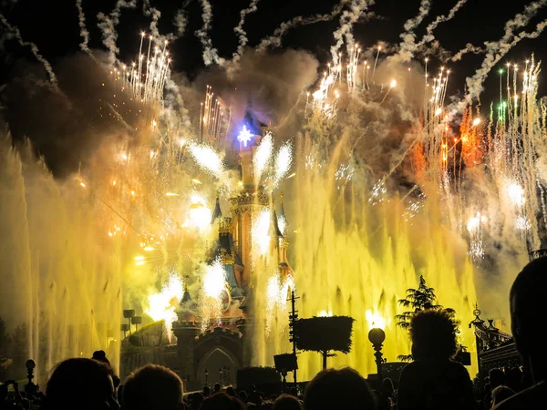 Marne Vallee France July 29Th 2016 Disney Dreams Fireworks Disneyland — Stock Photo, Image